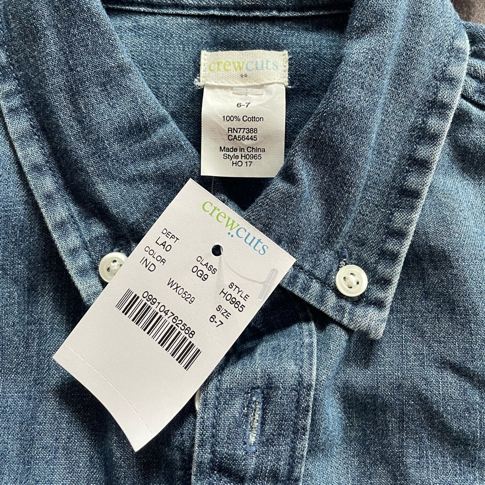 Boys' long-sleeve chambray shirt - Picture 2 of 4